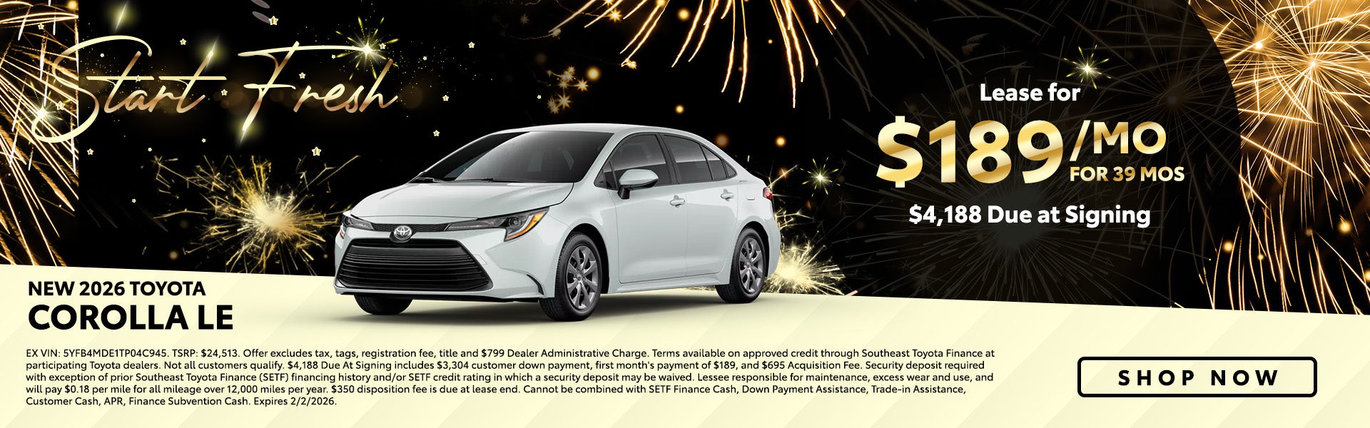 New 2026 Toyota Corolla LE