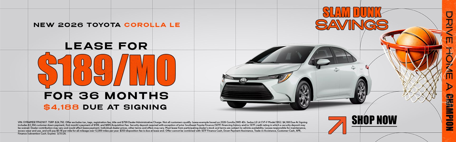 New 2026 Toyota Corolla LE