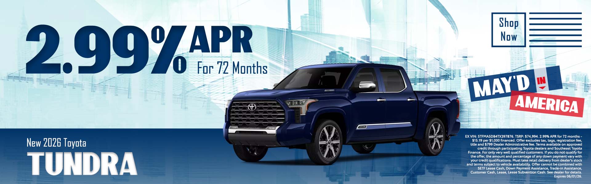 New 2026 Toyota Tundra